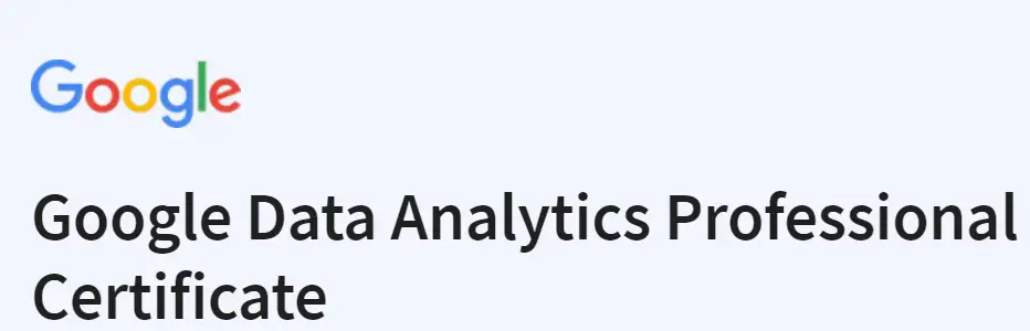 Google Data Analytics course