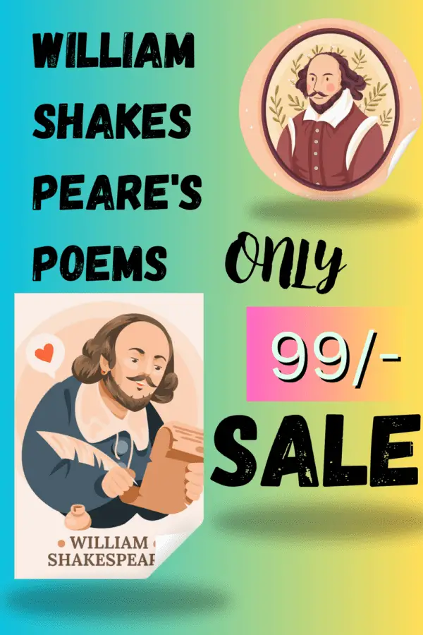 William Shakespeare's poems sale